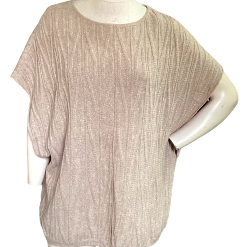 Pure Jill‎ Sleeveless Lagenlook Tunic Sweater XS/S Beige 163A